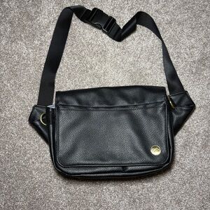 Black Leather Crossbody Bag